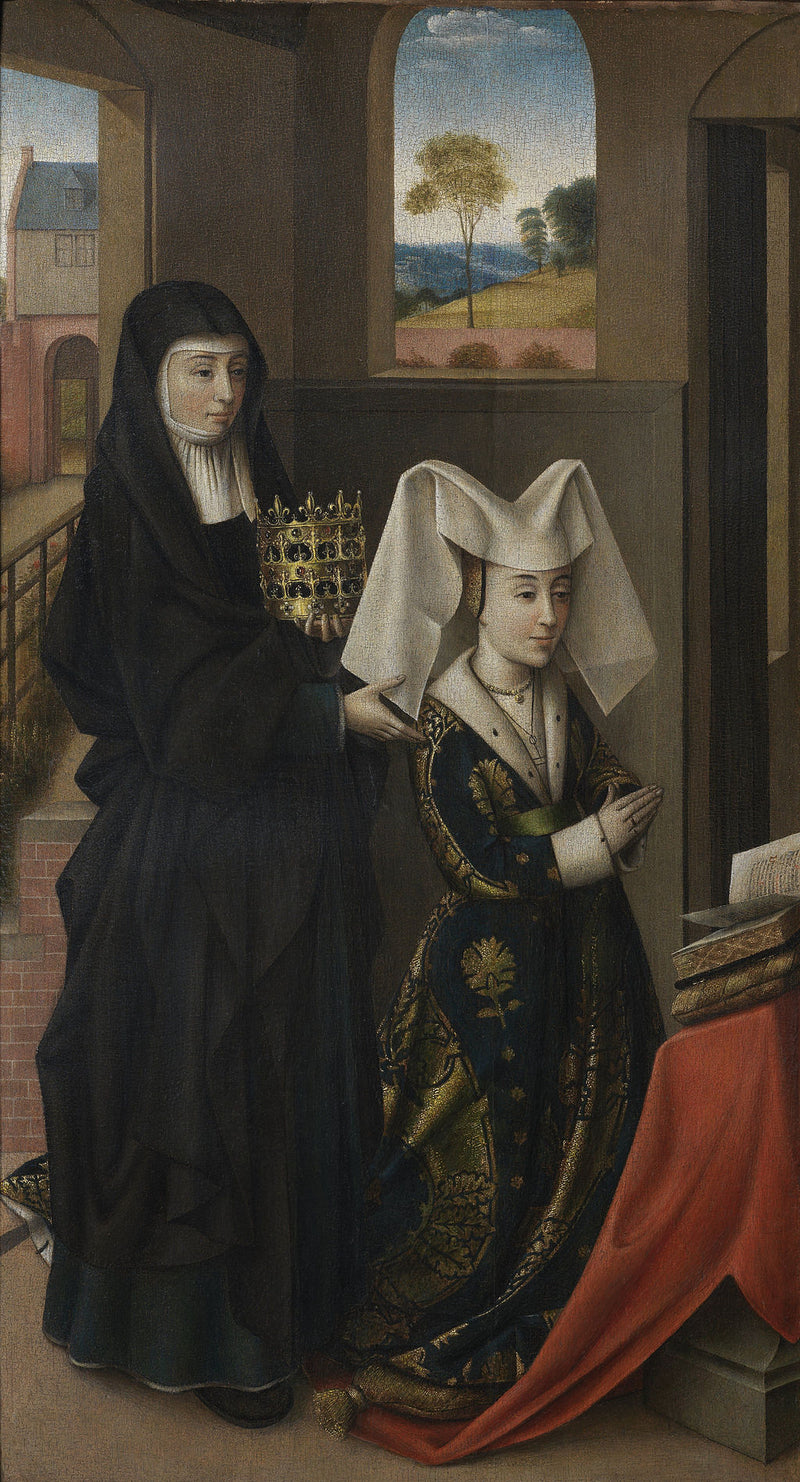 Isabelle de Portugal con santa Elisabetta - Petrus Christus