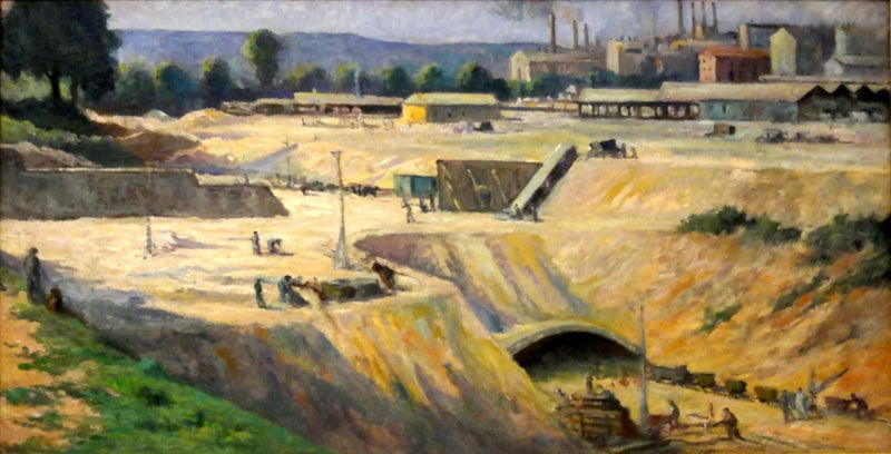 Issy-les-Moulineaux, cantiere per la costruzione della metropolitana - Maximilien Luce