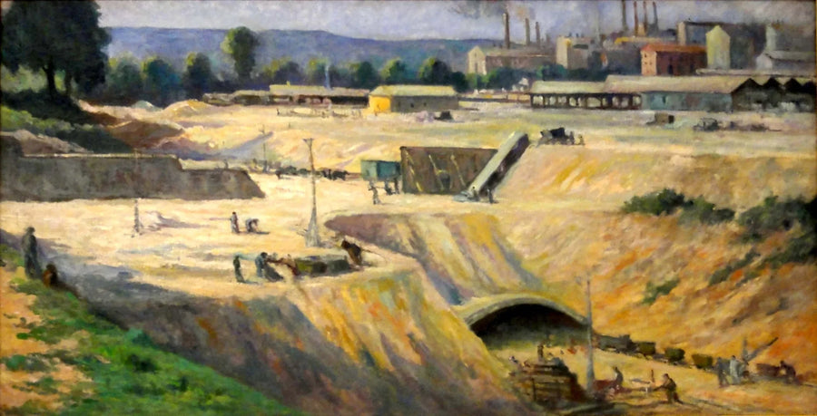 Issy-les-Moulineaux, cantiere per la costruzione della metropolitana - Maximilien Luce