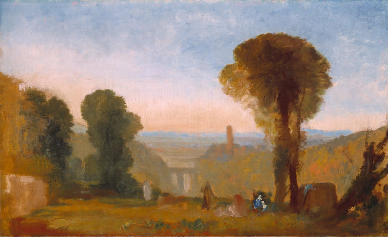Paesaggio italiano con ponte e torre - J. M. W. Turner