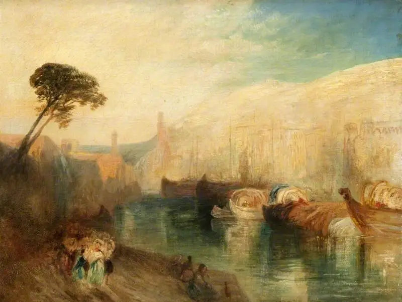 Scena Italiana con Barche e Figure - J. M. W. Turner