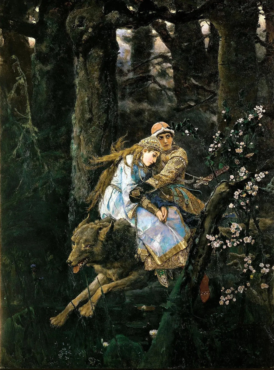 Ivan Tsarévitch a cavallo con il lupo grigio - Viktor Vasnetsov