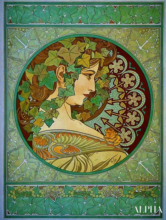 Ivy - Mucha - Reproductions de tableaux et peintures haut de gamme