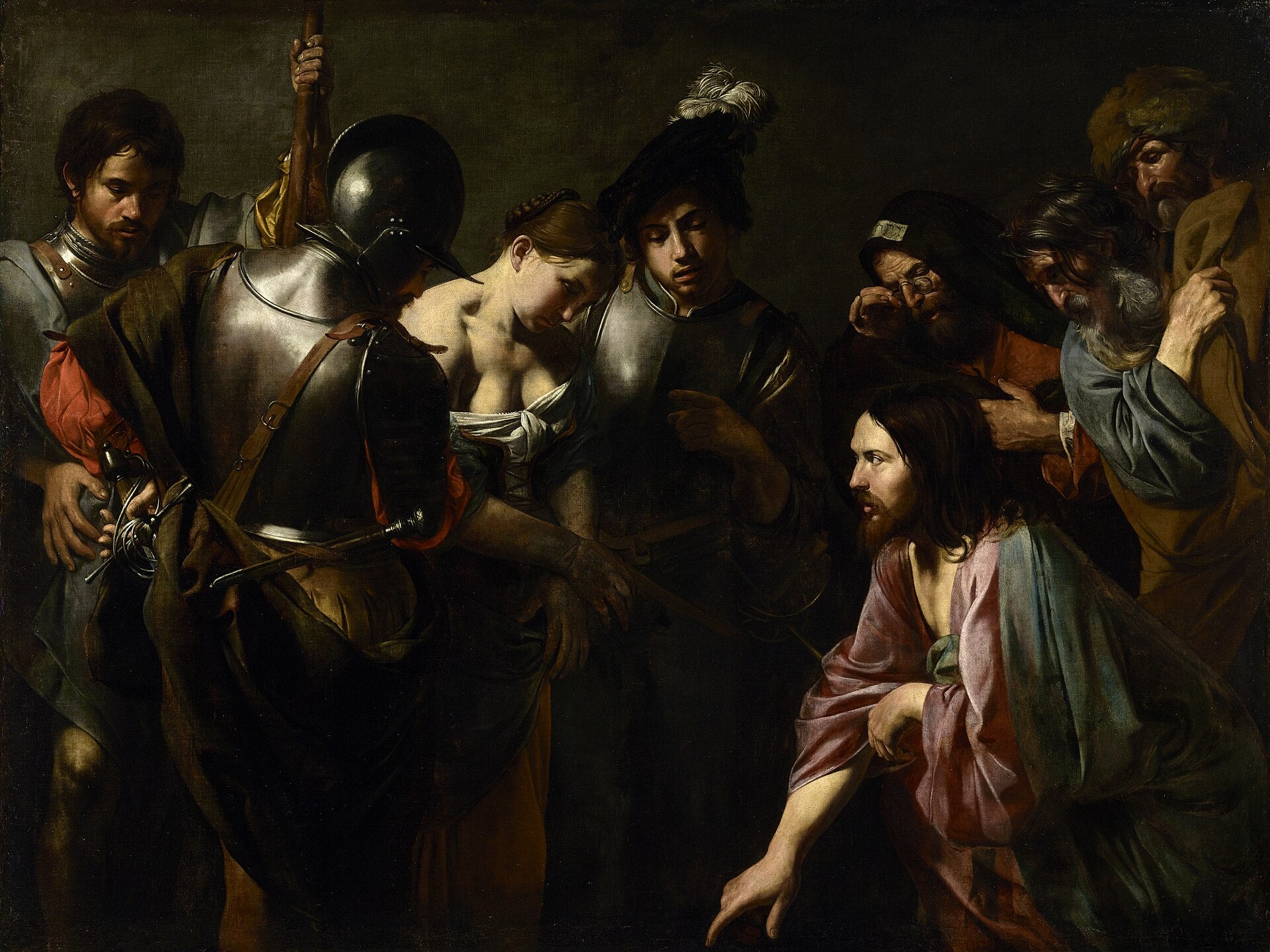 Le Christ et la femme adultère - Valentin de Boulogne