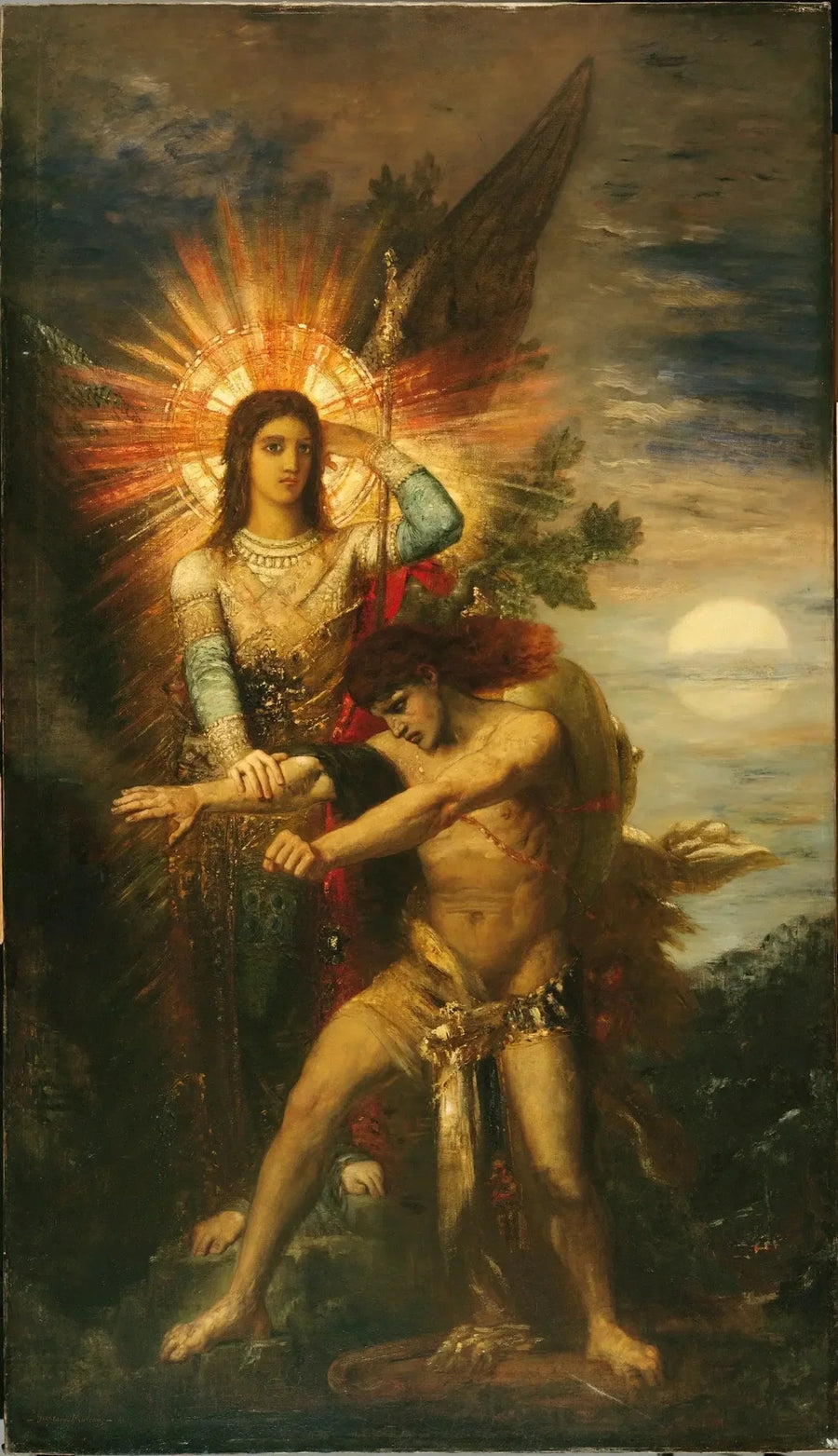 Jacob e l'angelo - Gustave Moreau