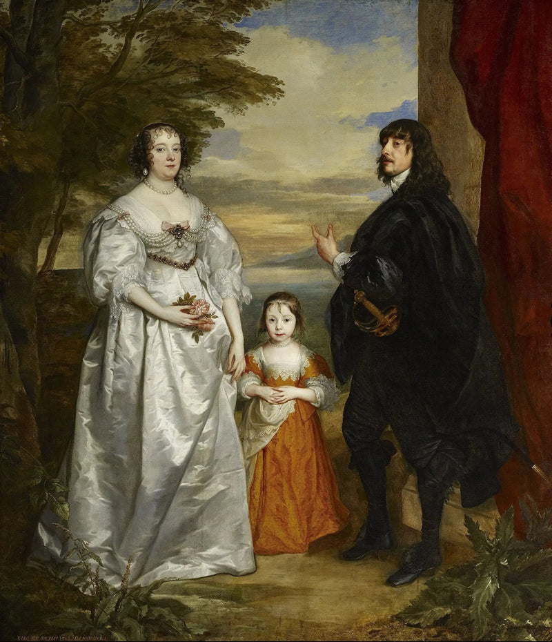 James, settimo conte di Derby, sua dama e suo figlio - Antoine van Dyck