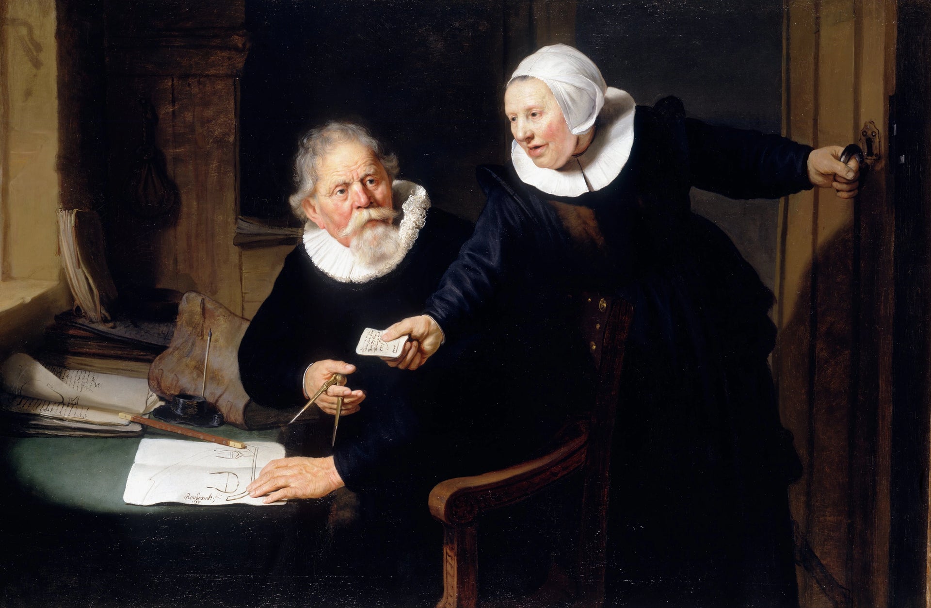 Jan Rijcksen et son épouse Griet Jans — Rembrandt, 1633, Royal Collection