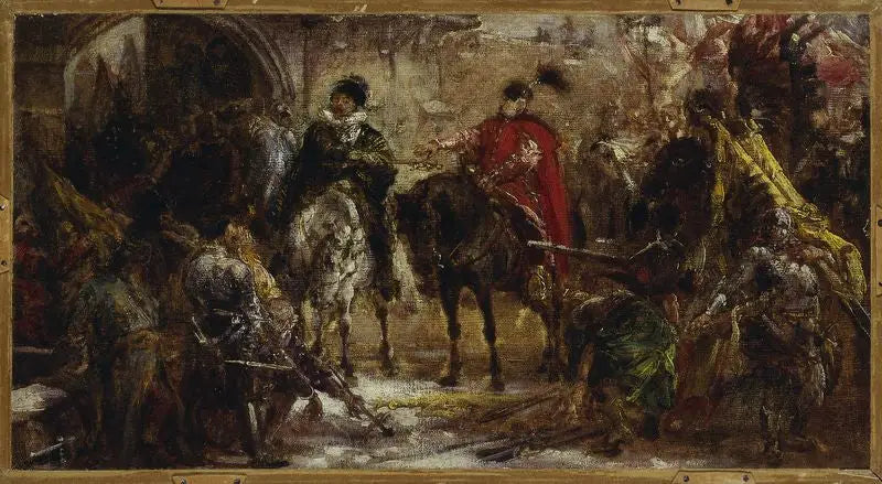 Jan Zamoyski a Byczyna, schizzo - Jan Matejko