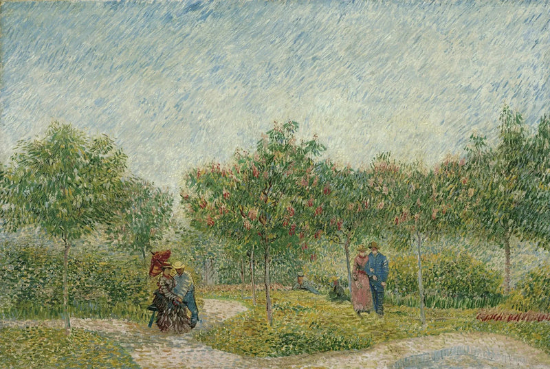 Giardino a Montmartre con innamorati - Vincent van Gogh