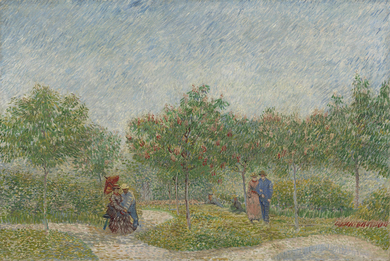 Giardino a Montmartre con innamorati - Vincent van Gogh
