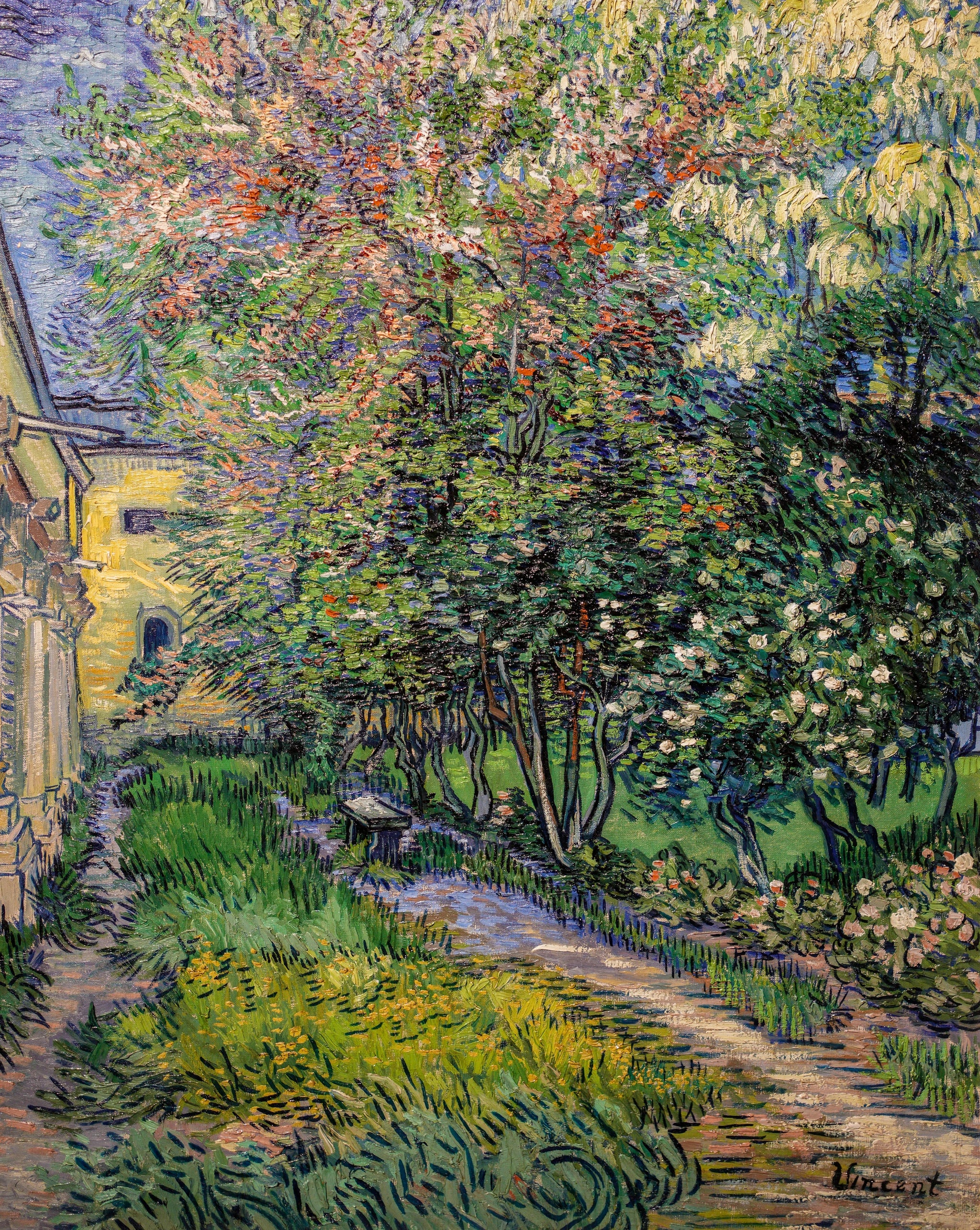Le Jardin de l’asile à Saint-Rémy F734 de Vincent van Gogh