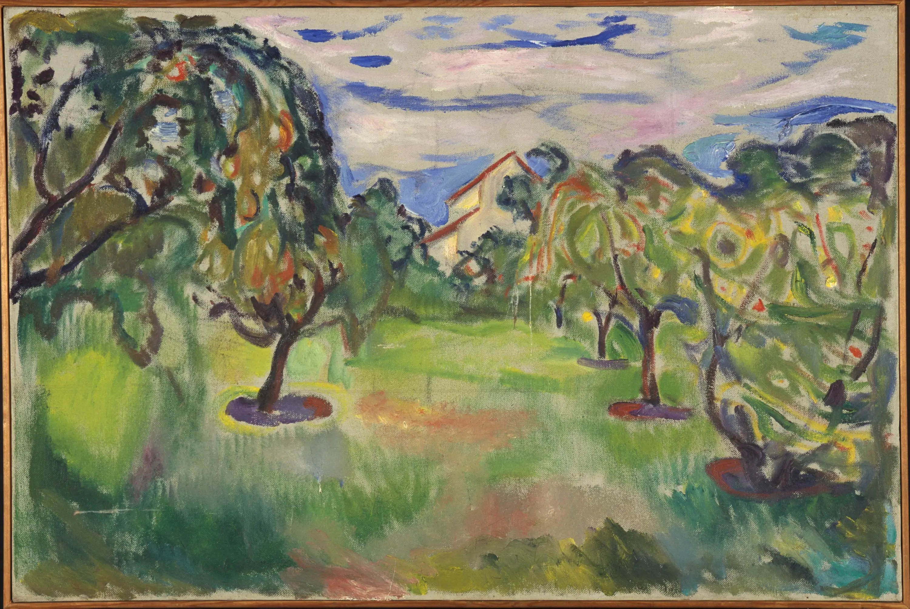 Reproduction du tableau « jardin aux pommiers - Edvard Munch » par Alpha Reproduction en peinture à l’huile