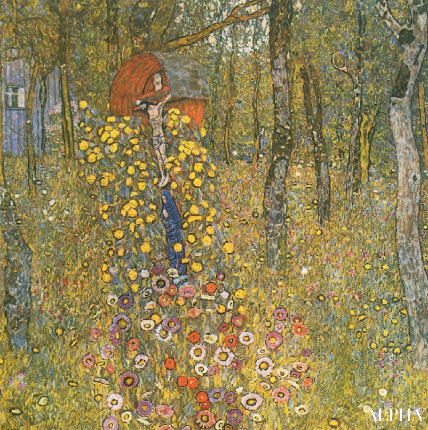 Jardin de campagne avec Croix - Gustav Klimt - Reproductions de tableaux et peintures haut de gamme