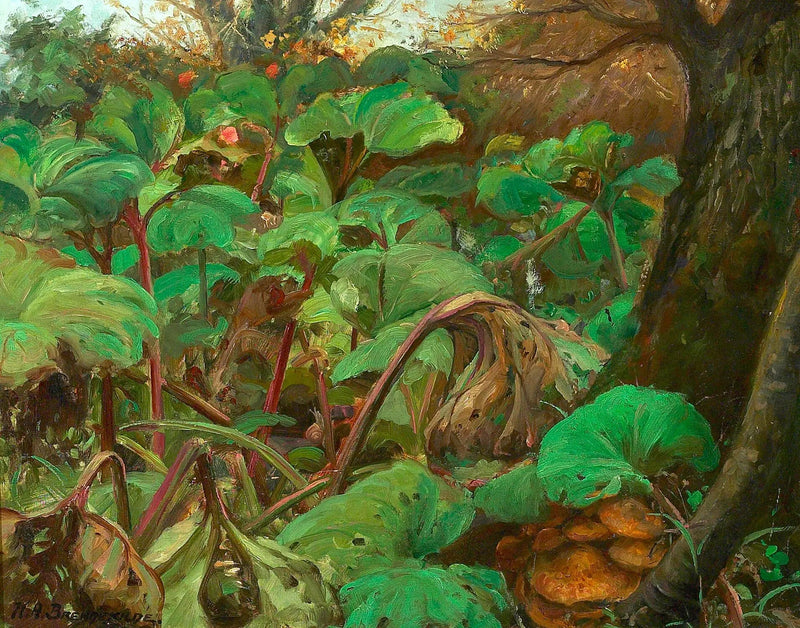 Giardino di rabarbaro a Herlufsholm. - H. A. Brendekilde