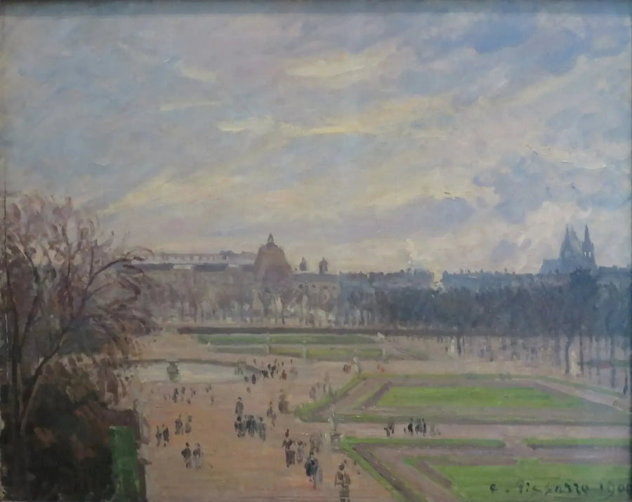 Giardino delle Tuileries, tempo nuvoloso e luminoso - Camille Pissarro