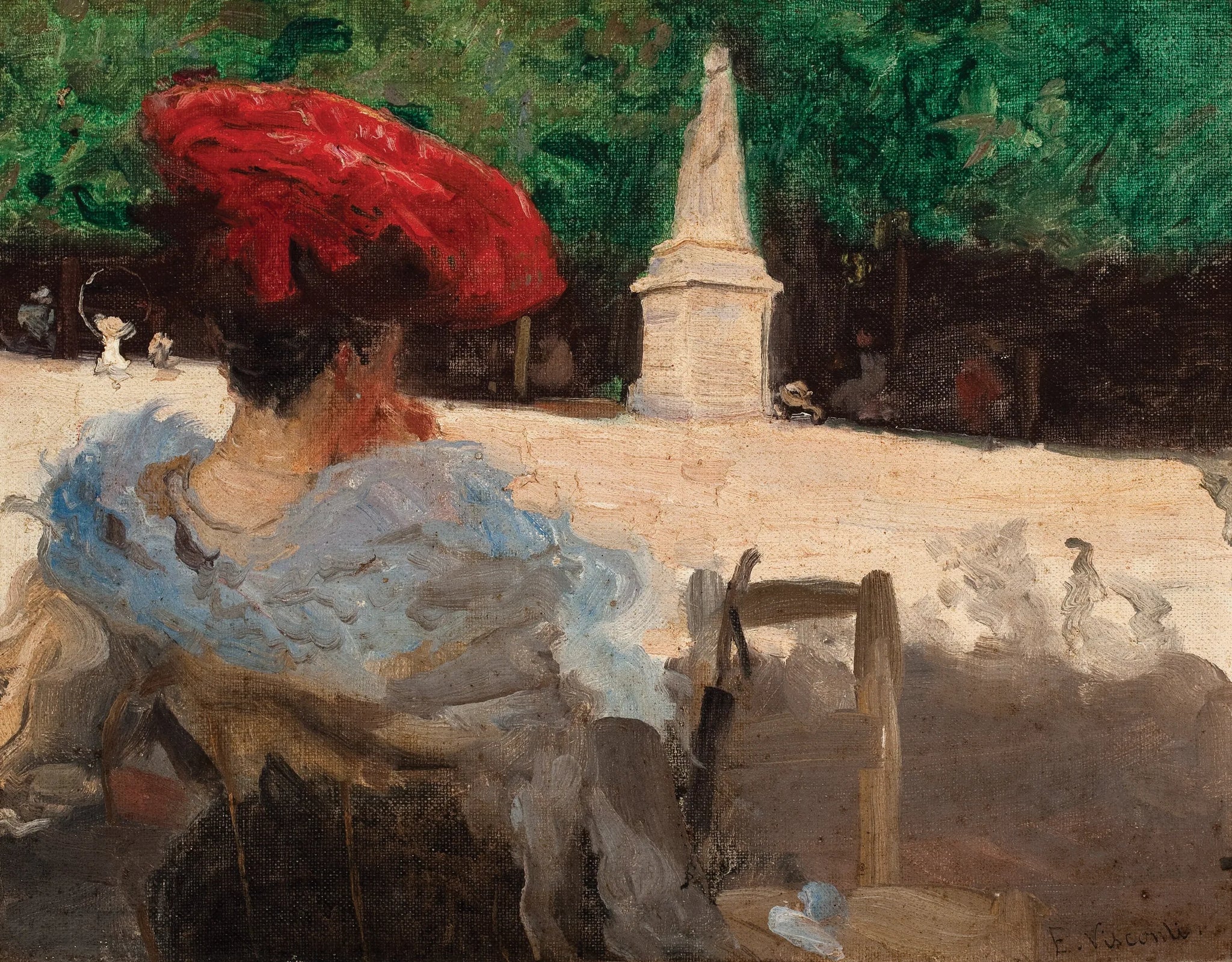 Jardin du Luxembourg - Eliseu Visconti image 1 copie de tableau peinte à la main