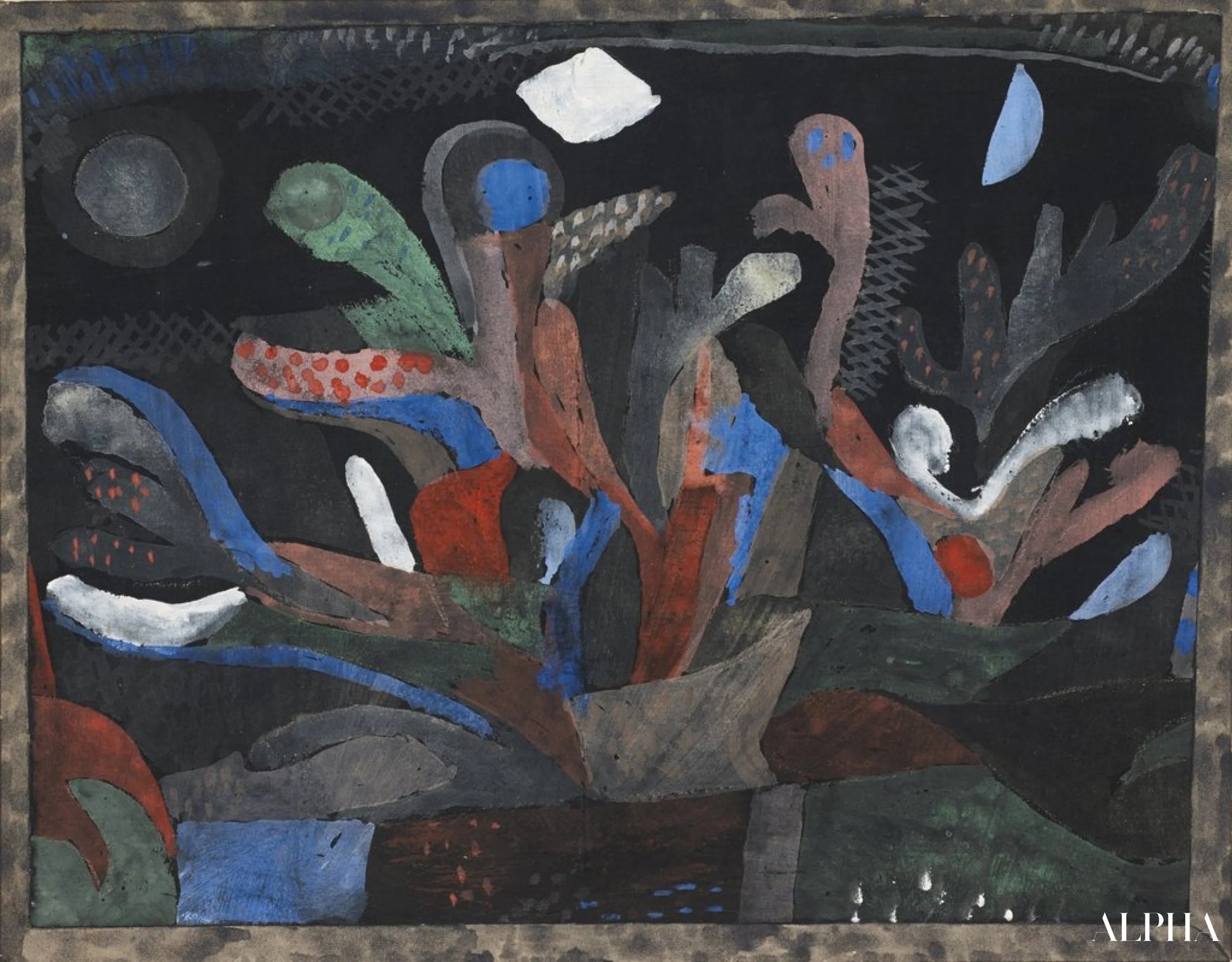 Jardin en couleurs sombres - Paul Klee - Reproductions de tableaux et peintures haut de gamme