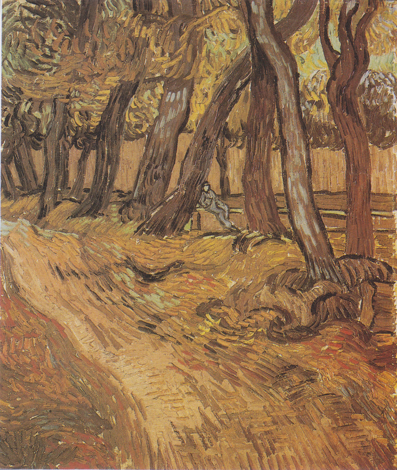 Giardino dell'ospedale Saint-Paul con Figura, Il - Vincent van Gogh