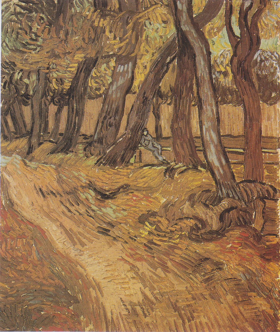 Giardino dell'ospedale Saint-Paul con Figura, Il - Vincent van Gogh
