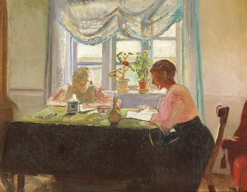 Faccio i compiti vicino alla finestra. - Michael Peter Ancher