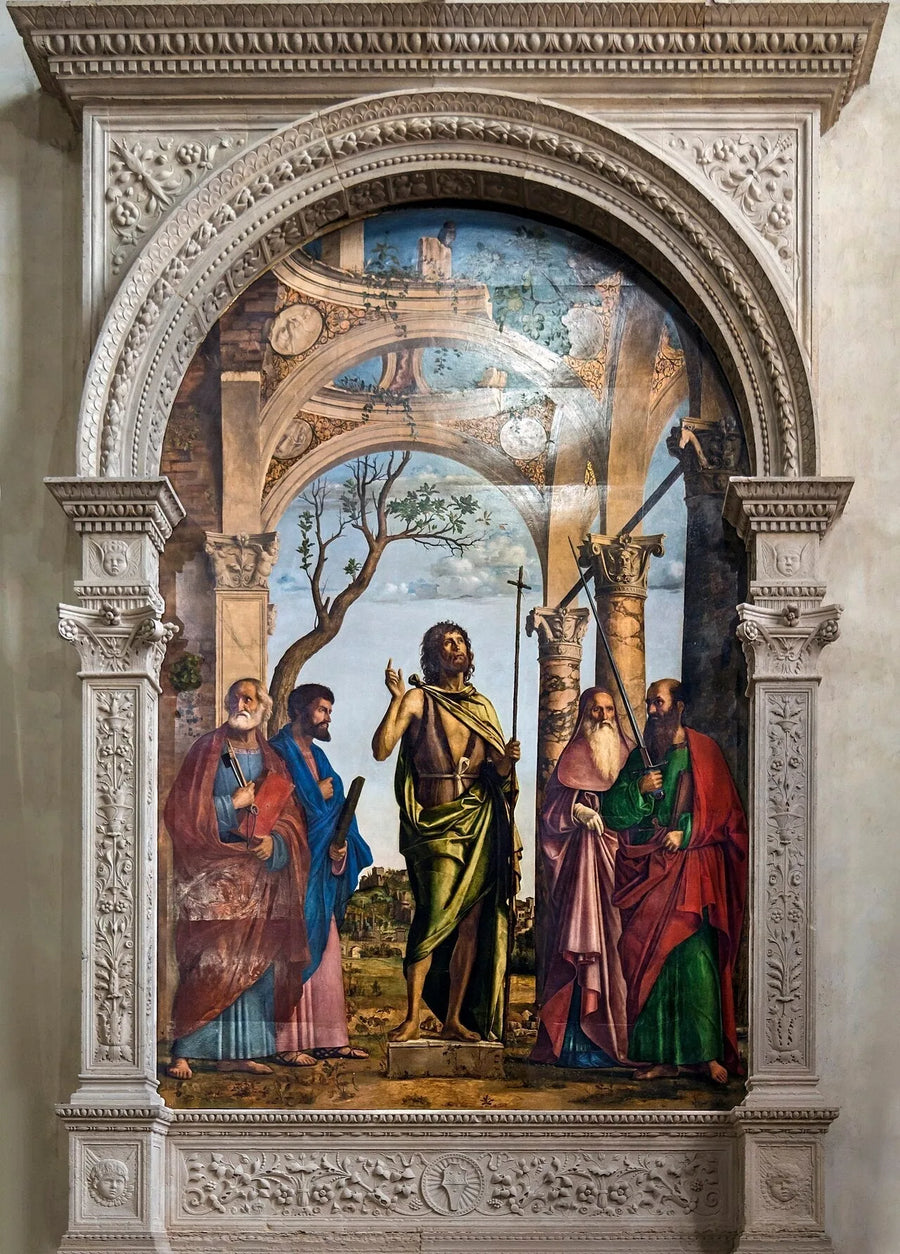 Jean-Baptiste tra i santi Pietro, Marco, Girolamo e Paolo - Cima da Conegliano