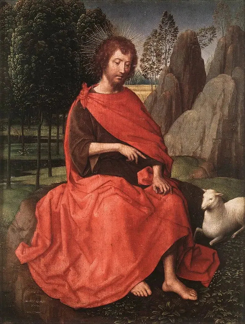 Jean de Baptiste (recto) ; un cranio (verso) - Hans Memling