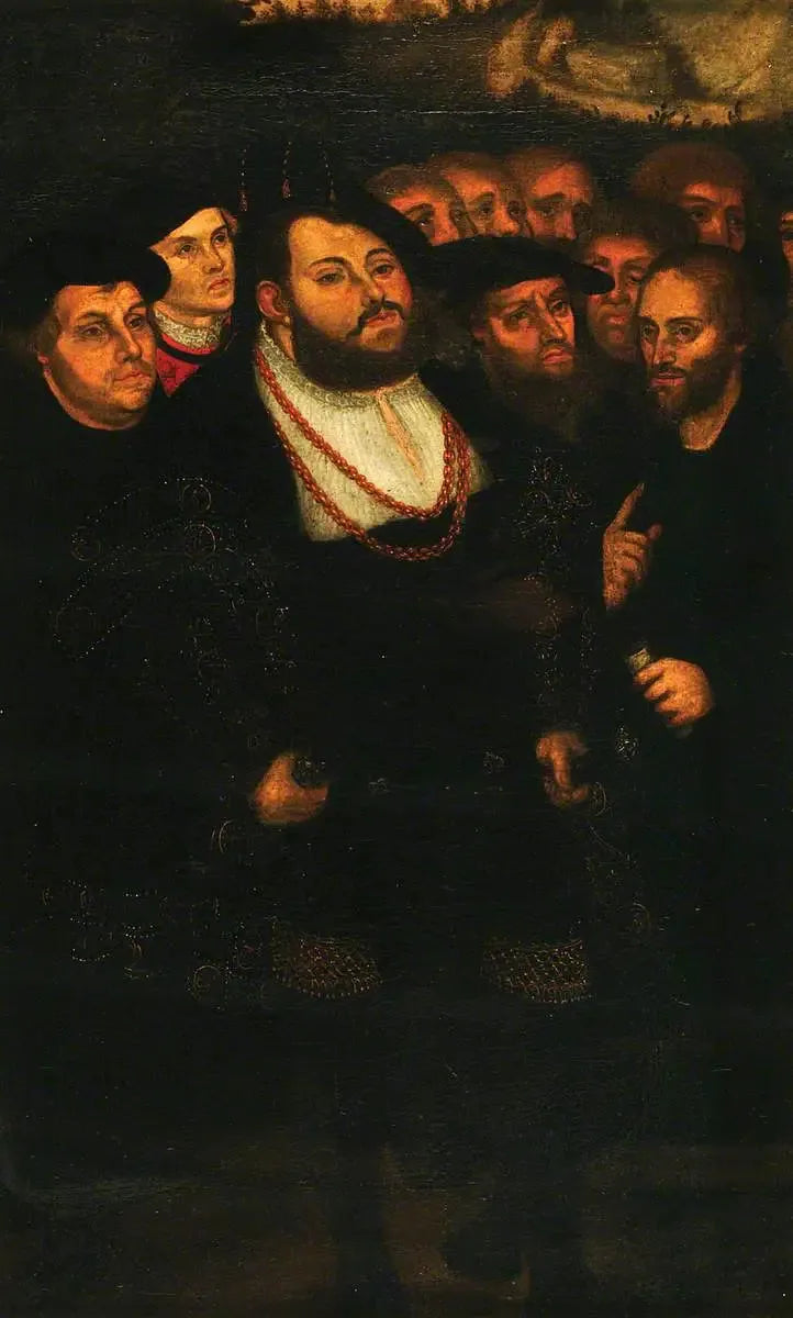 Jean Frédéric le Magnanime (1503-1554), avec un groupe de réformateurs - Lucas Cranach l'Ancien