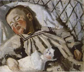 Jean Monet addormentato - Claude Monet