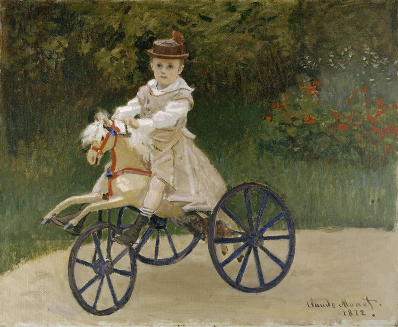 Jean Monet sul suo triciclo per cavalli W238 - Claude Monet
