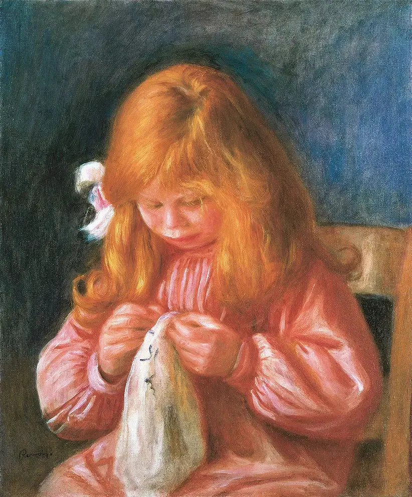 Jean Renoir che cuce - Pierre-Auguste Renoir