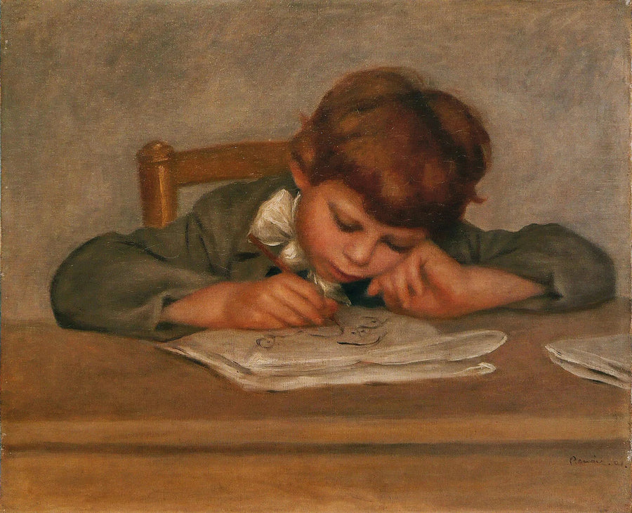 Il figlio dell'artista, Jean, disegno - Pierre-Auguste Renoir
