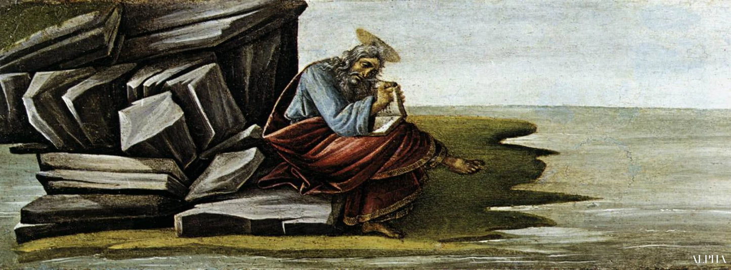 Jean su Patmos - Sandro Botticelli - Riproduzioni di quadri e dipinti di alta gamma