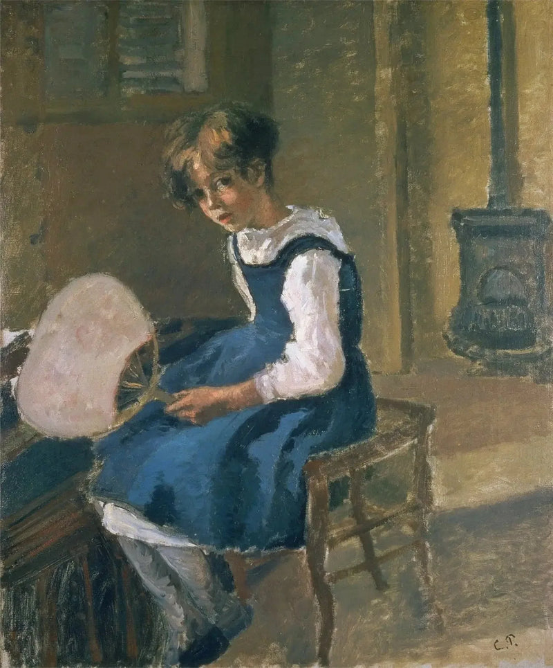 Jeanne Pissarro detta Minette con un ventaglio - Camille Pissarro