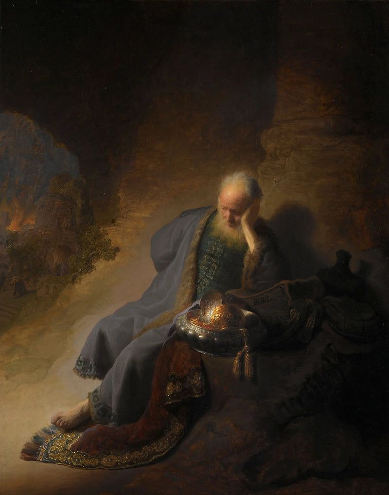 Geremia che piange la distruzione di Gerusalemme - Rembrandt