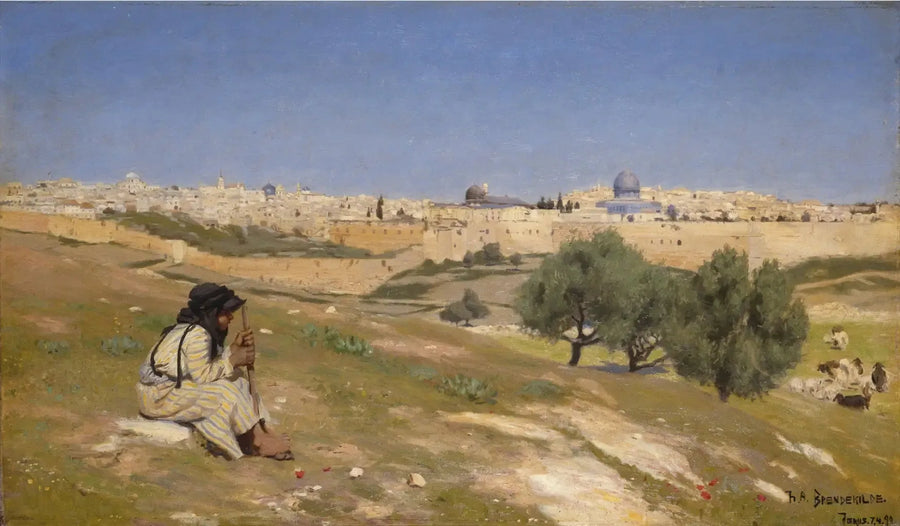 Gerusalemme vista da sud-est - H. A. Brendekilde
