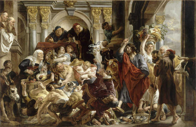 Jésus chassant les marchands du Temple - Jacob Jordaens