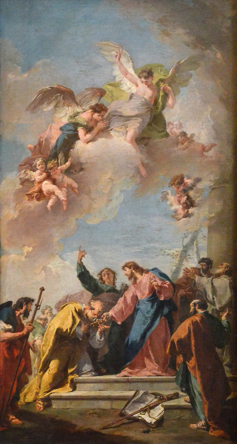 Gesù Cristo che consegna le chiavi del paradiso a san Pietro - Giovanni Battista Pittoni