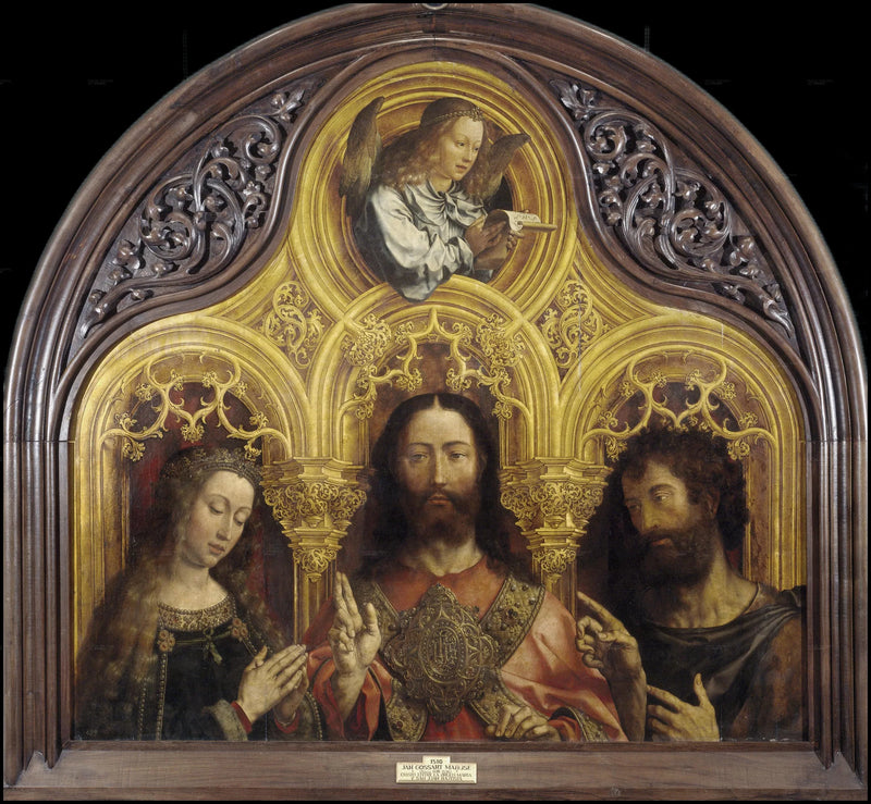 Gesù Cristo tra la Vergine Maria e San Giovanni Battista - Jan Gossaert