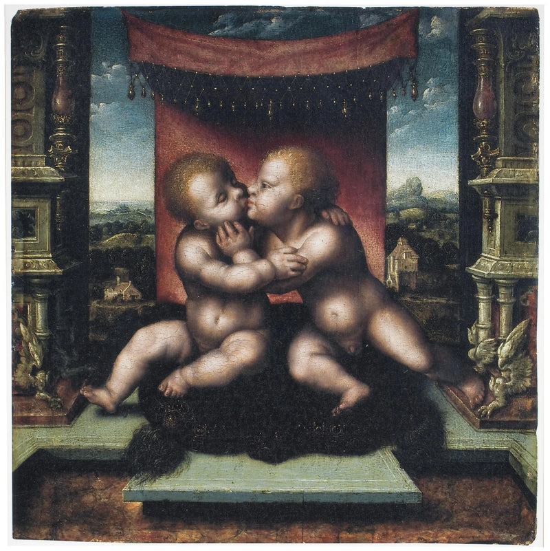 Gesù Cristo e Giovanni Battista bambini, secondo quarto del XVI secolo - Joos van Cleve