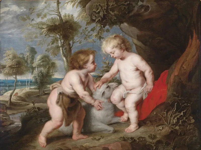 Gesù e il Bambino San Giovanni con un agnello - Peter Paul Rubens