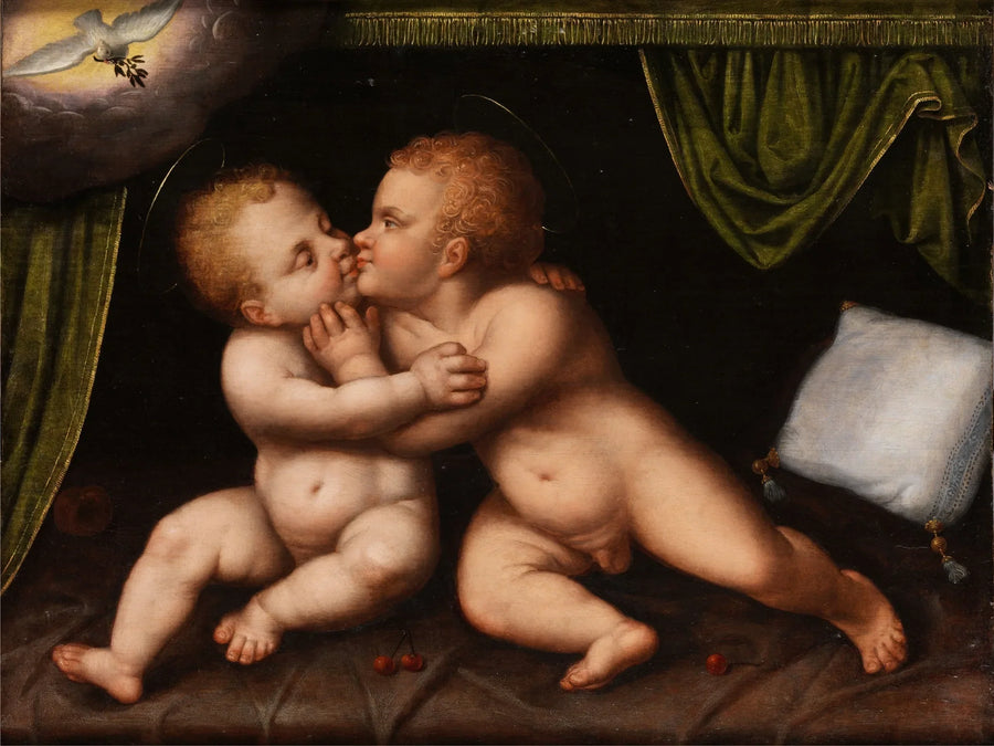 Gesù e san Giovanni Battista bambini - Joos van Cleve