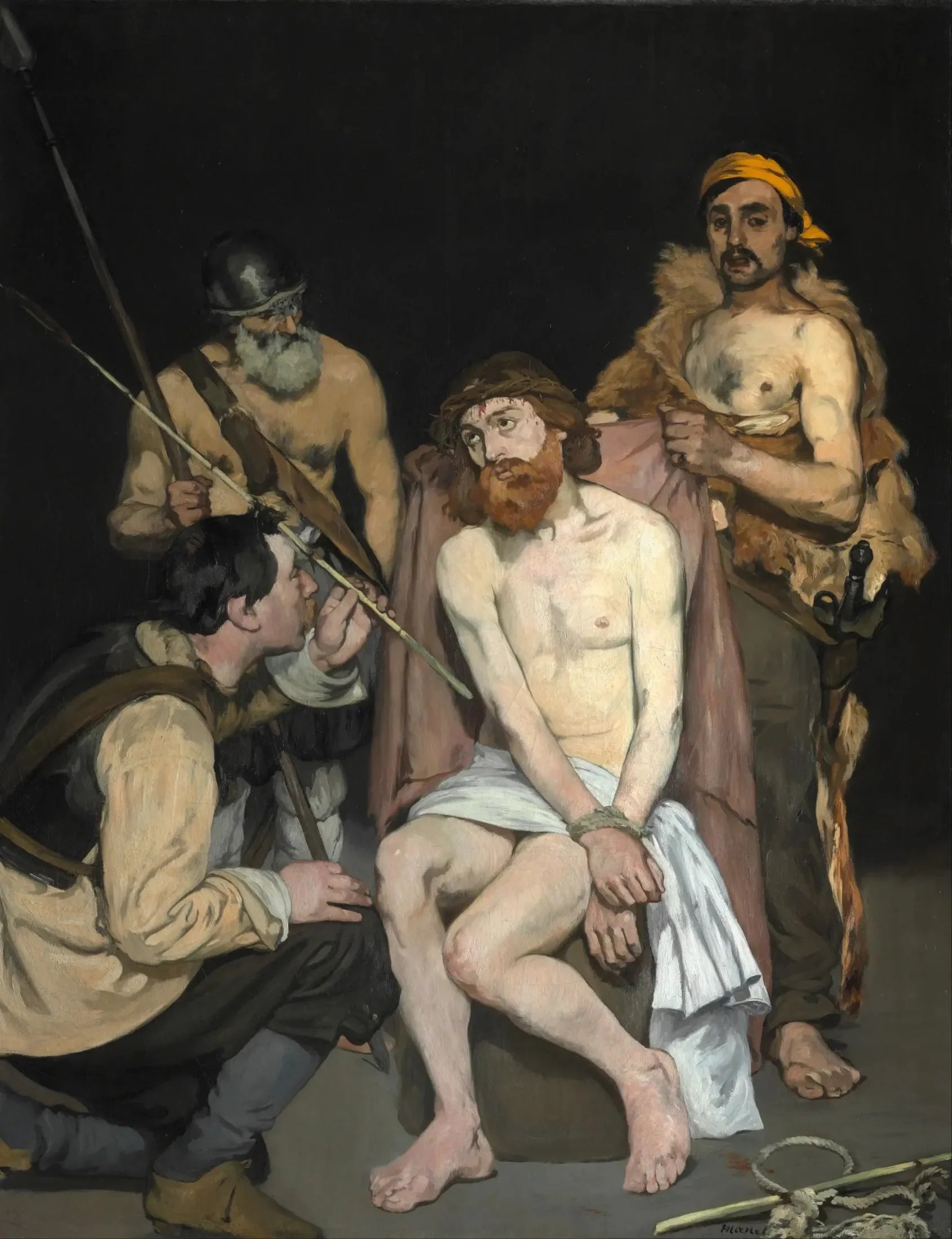 Jésus insulté par les soldats - Édouard Manet image 1 reproduction artisanale de tableau