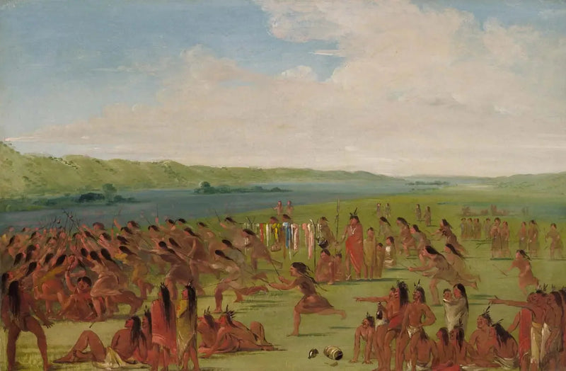 Gioco di palla delle donne, Prairie du Chien - George Catlin