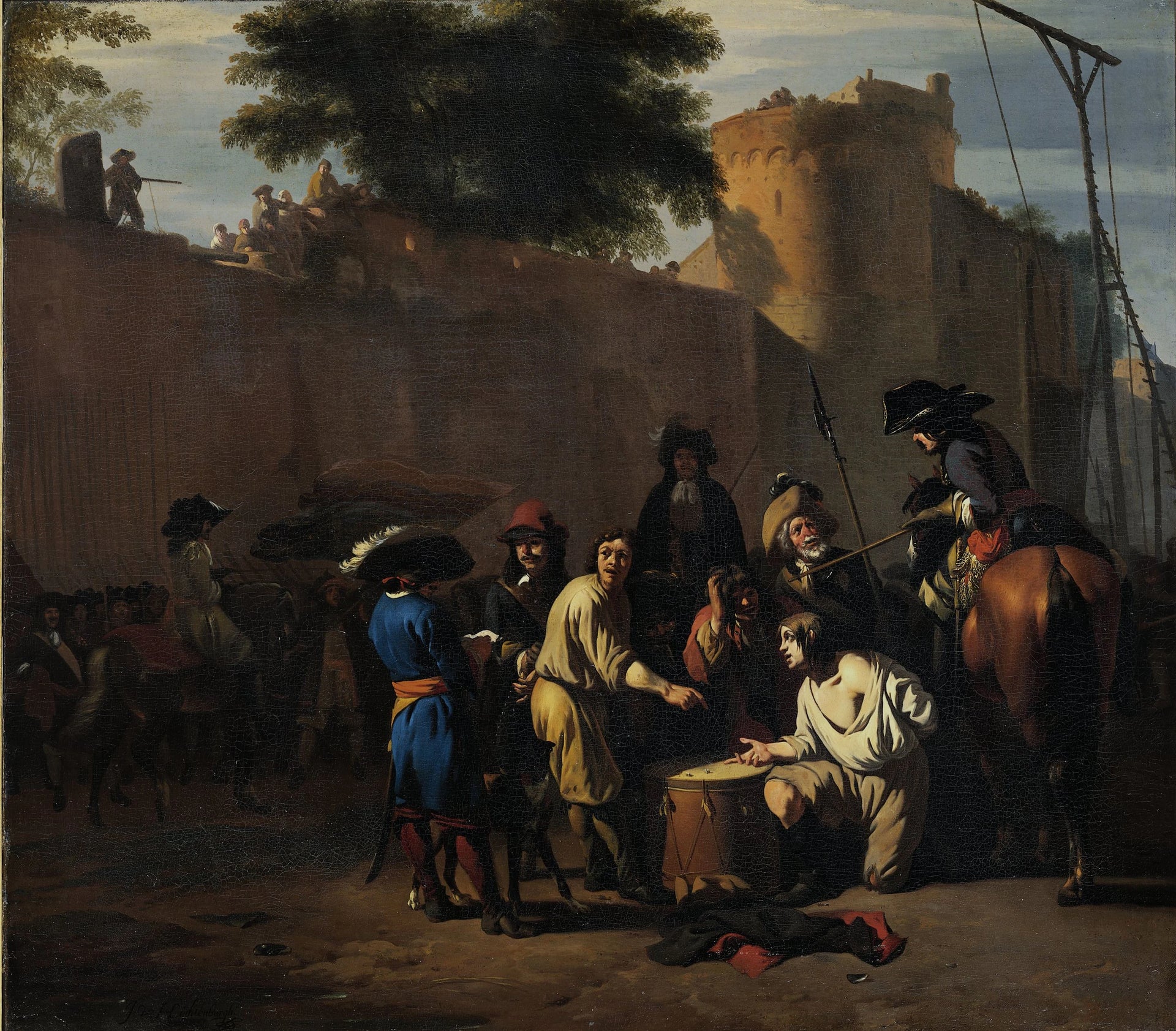 Le jeu de dés pour la vie - Jan Van Huchtenburg