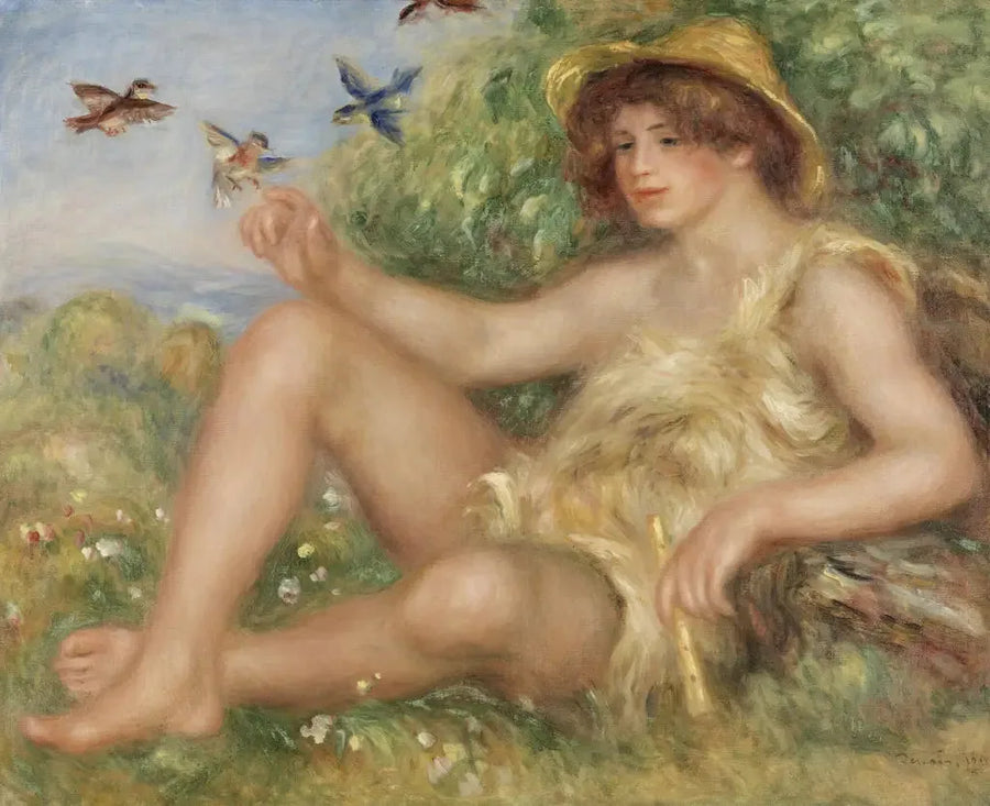 Giovane pastore a riposo (Ritratto di Alexander Thurneyssen) - Pierre-Auguste Renoir