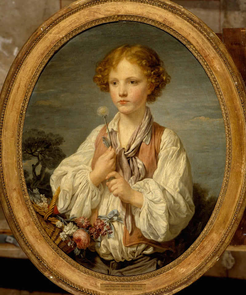 Giovane pastore che tenta la sorte per sapere se è amato dalla sua pastorella - Jean-Baptiste Greuze