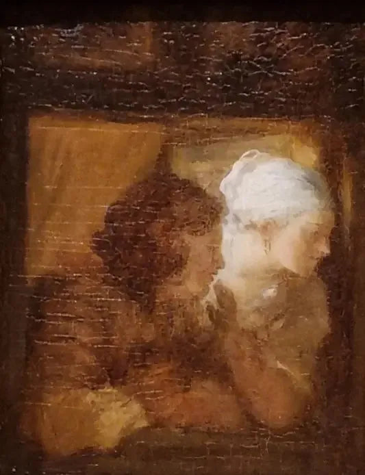 Jeune couple à la fenêtre - Jean-Honoré Fragonard image 1 copie peinte à la main à l’huile