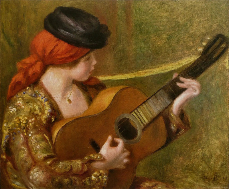 Giovane spagnola con chitarra - Pierre-Auguste Renoir