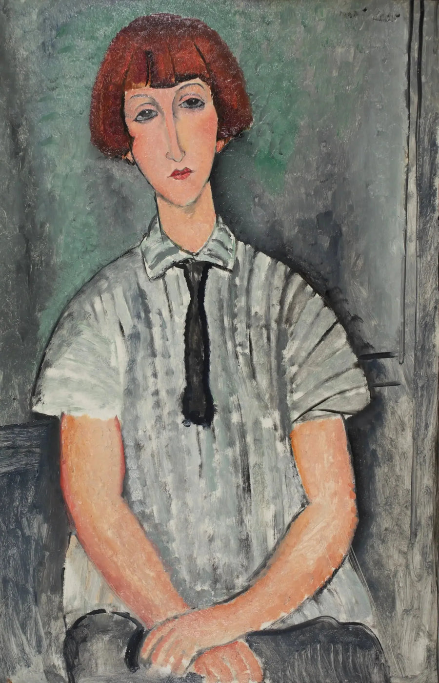 Giovane donna con camicia a righe - Amedeo Modigliani