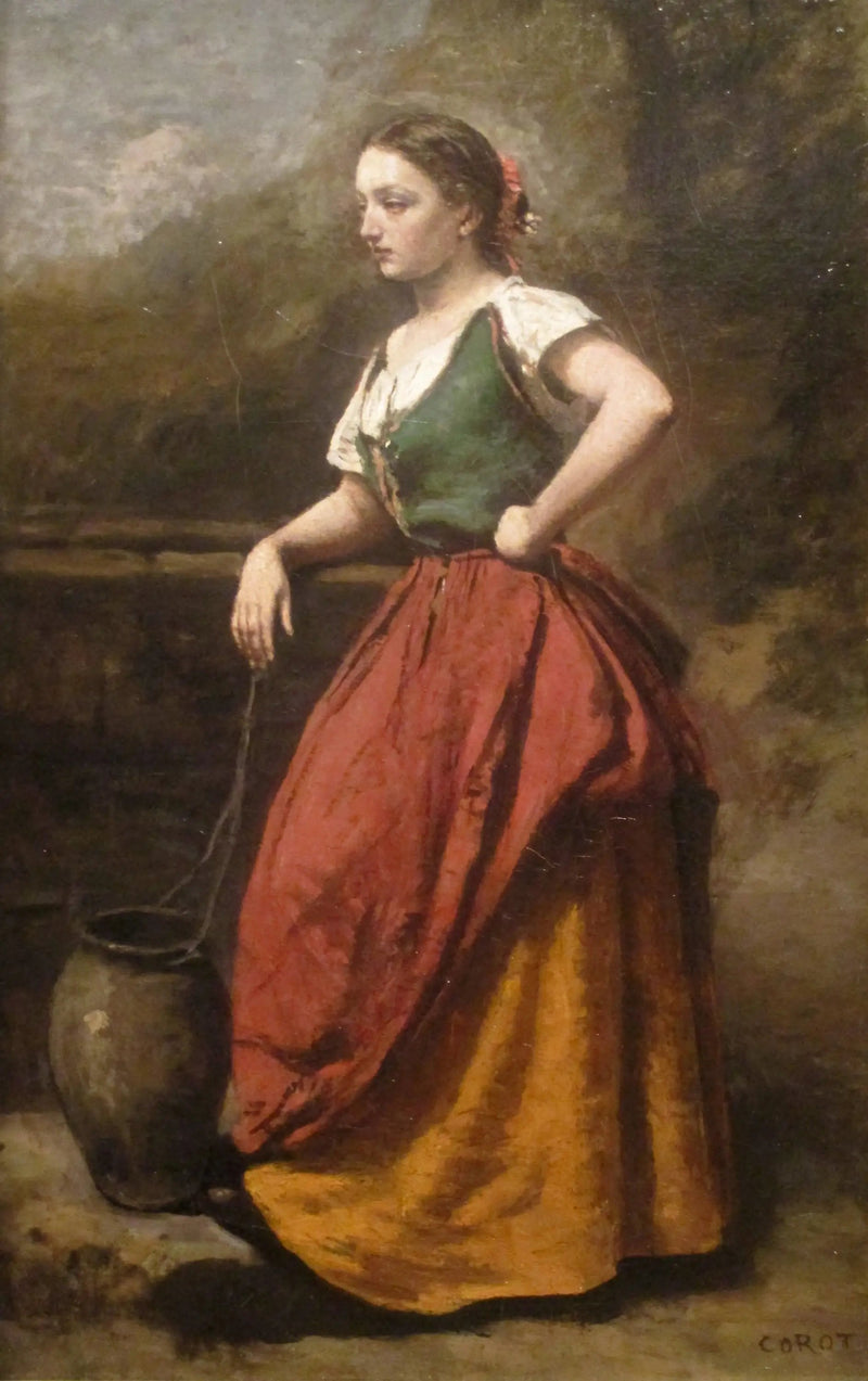 Giovane donna alla fontana - Jean-Baptiste Camille Corot